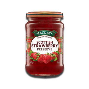 Mackays Strawberry Preserve With Champagne 340g Mackays Strawberry Preserve With Champagne 340g