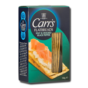 Carr's Flatbreads Salt & Cracked Pepper 150g Carr's Flatbreads Salt & Cracked Pepper 150g