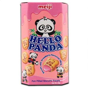 Meiji Hello Panda Cookies Strawberry Creme 50g