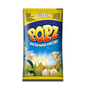 Popz Microwave Popcorn with Butter 90g