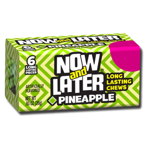 Now and Later Long Lasting Chews Pineapple 6' 26g Now and Later Long Lasting Chews Pineapple 6' 26g