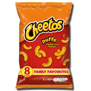 Cheetos Flamin' Hot Puffs 8x13g Cheetos Flamin' Hot Puffs 8x13g