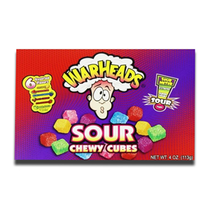 Warheads Chewy Cubes Sour Sweet & Fruity Box 113g
