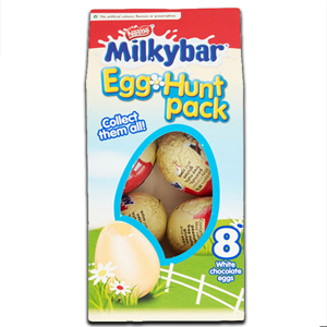 Nestlé Milkybar Egg Hunt Pack 8's 120g Nestlé Milkybar Egg Hunt Pack 8's 120g