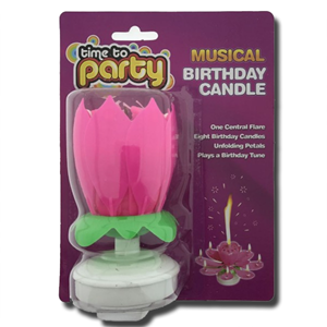 Time to Party Musical Birthday Candle