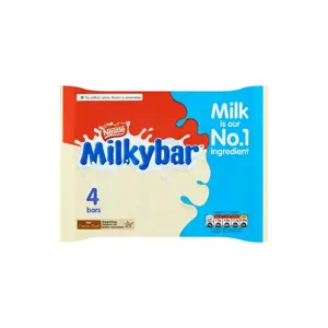 Nestle Milkybar White Chocolate Bar 25gx4 100g Nestle Milkybar White Chocolate Bar 25gx4 100g