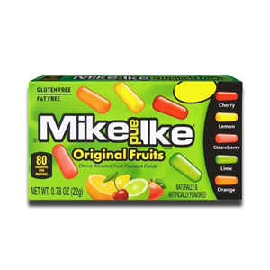 Mike And Ike Chewy Candy Original Fruits Box 22g
