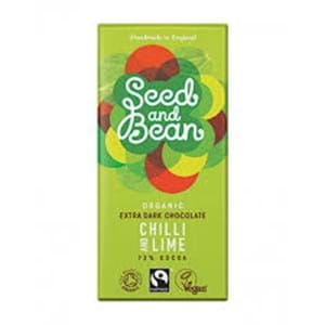 Seed and Bean Dark Chocolate 72% Chilli and Lime 85g