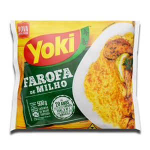 Yoki Farofa de Milho Amarela Temperada 500g
