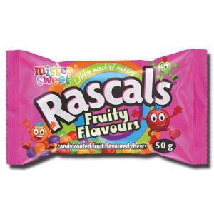 Mister Sweet Rascals Fruity Flavours Chews 50g Mister Sweet Rascals Fruity Flavours Chews 50g