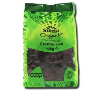 Suma Cranberries Dried Sweetened 125g Suma Cranberries Dried Sweetened 125g