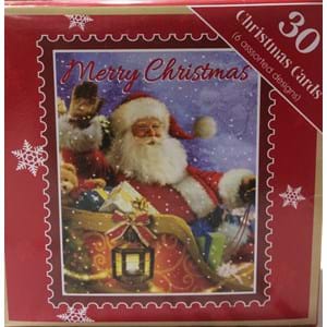 Giftmaker Christmas Cards 30Un - 6 Assorted Designs