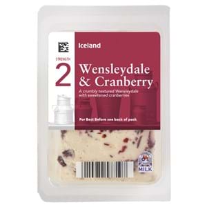 Iceland Wensleydale & Cranberry Cheese 200g