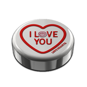 Swizzels Love Hearts Mini Rolls Tin Valentine 100g