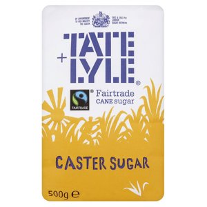 Tate & Lyle Fairtrade Pure Cane Caster Sugar 500g Tate & Lyle Fairtrade Pure Cane Caster Sugar 500g