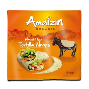 Amaizin Organic Wheat Flour Tortilla Wraps 6's 240g