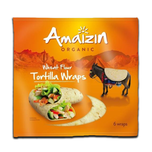 Amaizin Organic Wheat Flour Tortilla Wraps 6's 240g Amaizin Organic Wheat Flour Tortilla Wraps 6's 240g