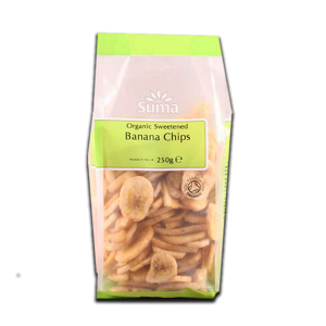 Suma Banana Sweetened Chips 250g Suma Banana Sweetened Chips 250g