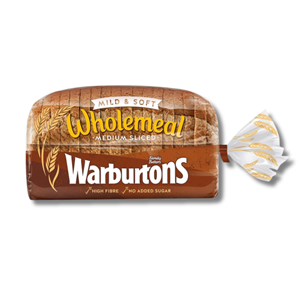 Warburtons Wholemeal Medium Sliced Bread 800g