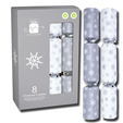 Giftmaker Christmas Crackers Silver & White 8Un x 30.50cm (12'')