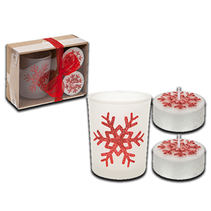 Snow White Set of 3 Christmas Candles