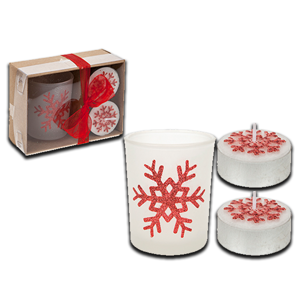 Snow White Set of 3 Christmas Candles Snow White Set of 3 Christmas Candles
