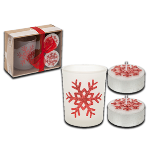 Snow White Set of 3 Christmas Candles