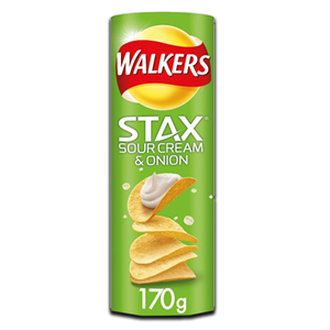 Walkers Stax Sour Cream and Onion 170g