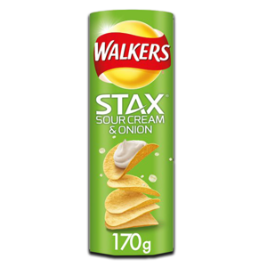 Walkers Stax Sour Cream and Onion 170g Walkers Stax Sour Cream and Onion 170g