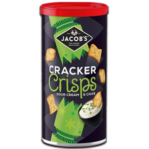 Jacob's Cracker Crisps Sour Cream & Chive 230g Jacob's Cracker Crisps Sour Cream & Chive 230g