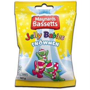 Maynards Bassetts Jelly Babies Snowmen 165g