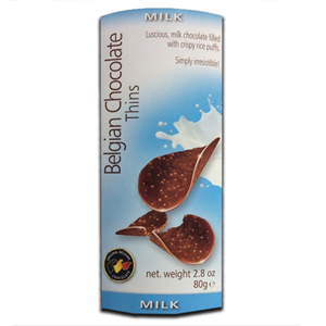Belgian Chocolate Thins Milk 80g