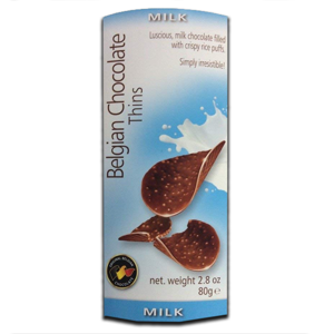 Belgian Chocolate Thins Milk 80g Belgian Chocolate Thins Milk 80g