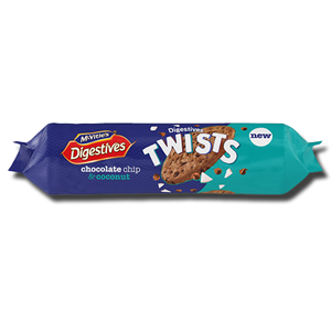 Mcvitie's Digestives Twists Chocolate Coconut 276g