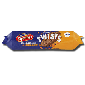 McVitie's Digestives Twists Choc Chip Caramel Bits 276g