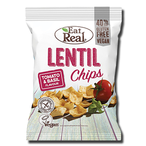 Eat Real Lentil Chips Tomato & Basil 113g