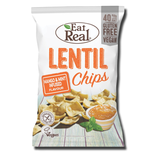 Eat Real Lentil Chips Mango & Mint 113g Eat Real Lentil Chips Mango & Mint 113g