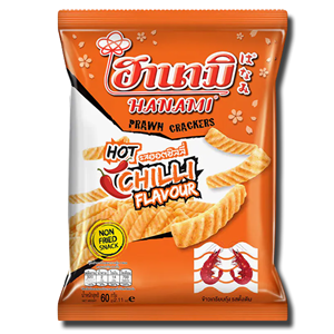 Hanami Prawn Crackers Hot Chilli 60g [BB: 20/05/2022]