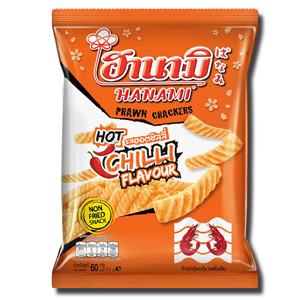 Hanami Prawn Crackers Hot Chilli 60g Hanami Prawn Crackers Hot Chilli 60g