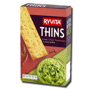 Ryvita Thins Sweet Chilli Flatbreads 125g