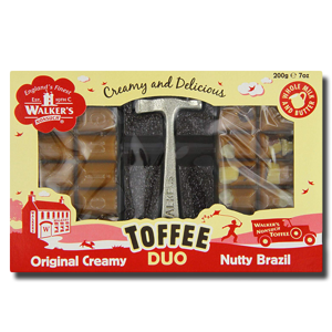 Walkers Toffee Duo Nutty Brazil 200g Walkers Toffee Duo Nutty Brazil 200g