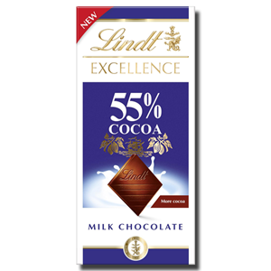 Lindt Milk Chocolate 55% Cocoa 80g