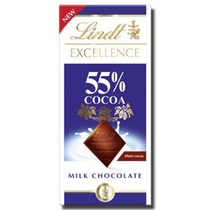 Lindt Milk Chocolate 55% Cocoa 80g Lindt Milk Chocolate 55% Cocoa 80g