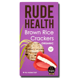 Rude Health Brown Rice Crackers Gluten Free 130g Rude Health Brown Rice Crackers Gluten Free 130g