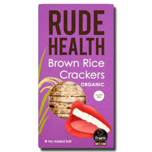 Rude Health Brown Rice Crackers Gluten Free 130g