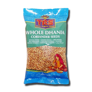 TRS Dhania Coriander - Sementes Coentros Inteiras 100g