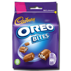 Cadbury Dairy Milk Oreo Bites Bag 95g Cadbury Dairy Milk Oreo Bites Bag 95g