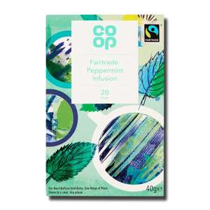 Coop Fairtrade Peppermint Tea Infusion 20's Coop Fairtrade Peppermint Tea Infusion 20's