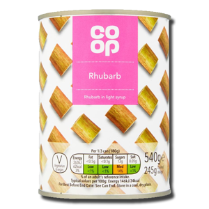 Coop Rhubarb in Light Syrup 540g Coop Rhubarb in Light Syrup 540g