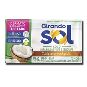 Girando Sol Barra de Sabão Para a Roupa Aroma a Coco 200g Girando Sol Barra de Sabão Para a Roupa Aroma a Coco 200g